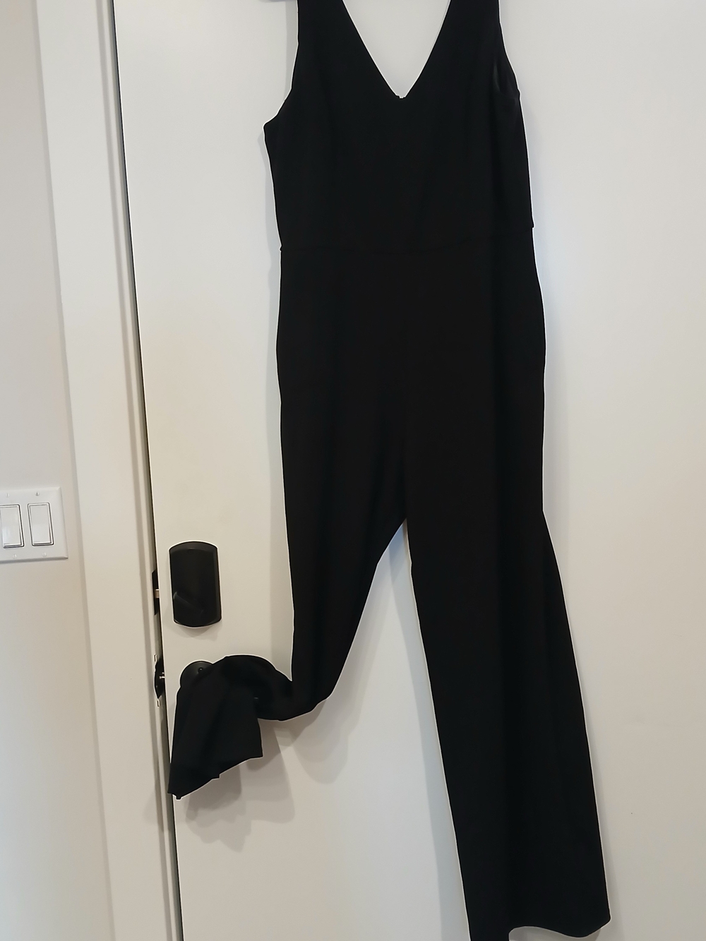 Crystal Sky Black V-Neck Jumpsuit